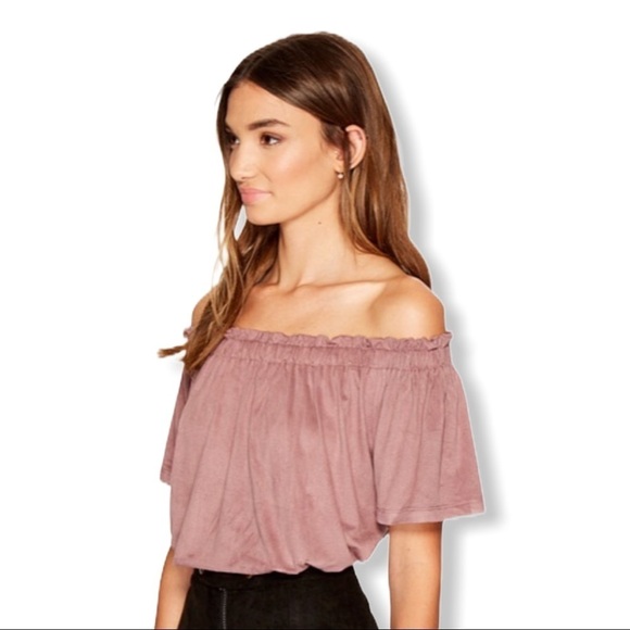 Bishop +Young Brown Suede Off The Shoulder… - Picture 4 of 7